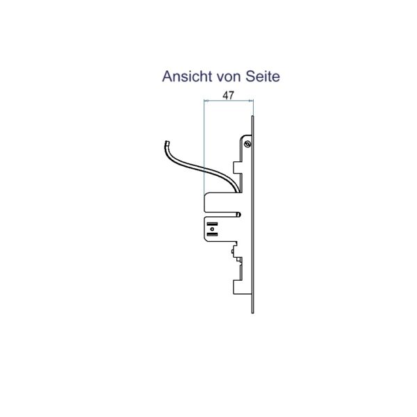 Produktbild WAD 146 461  -  Wandauslass WAD Rahmen mit Klappdeckel Typ 46, Chromstahl geschliffen